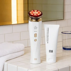 Three in one red light facial and neck beauty device