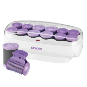 Hot Rollers for Long, Medium & Short Hair, 12 Ceramic Flocked Heated Curlers with Clips for Volume & Curls