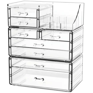 8-Drawer Clear Acrylic Makeup Organizer